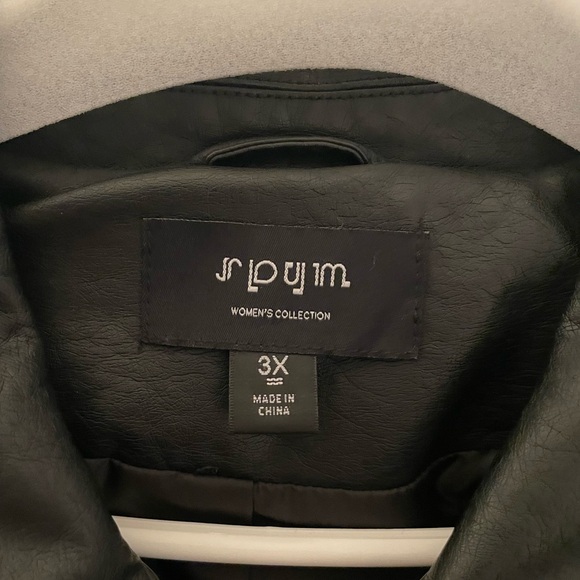 SPYM Womens Faux Leather black Jacket, size 3X. - Picture 3 of 5